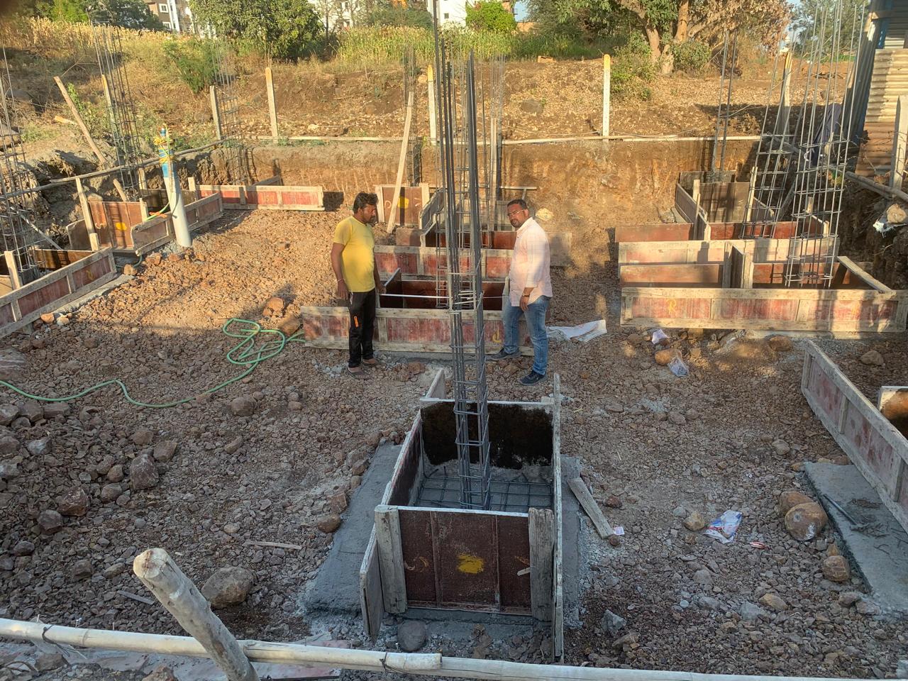 Foundation and column work in progress